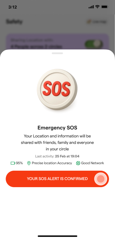 Meelow - SOS Emergency Alert Interface
